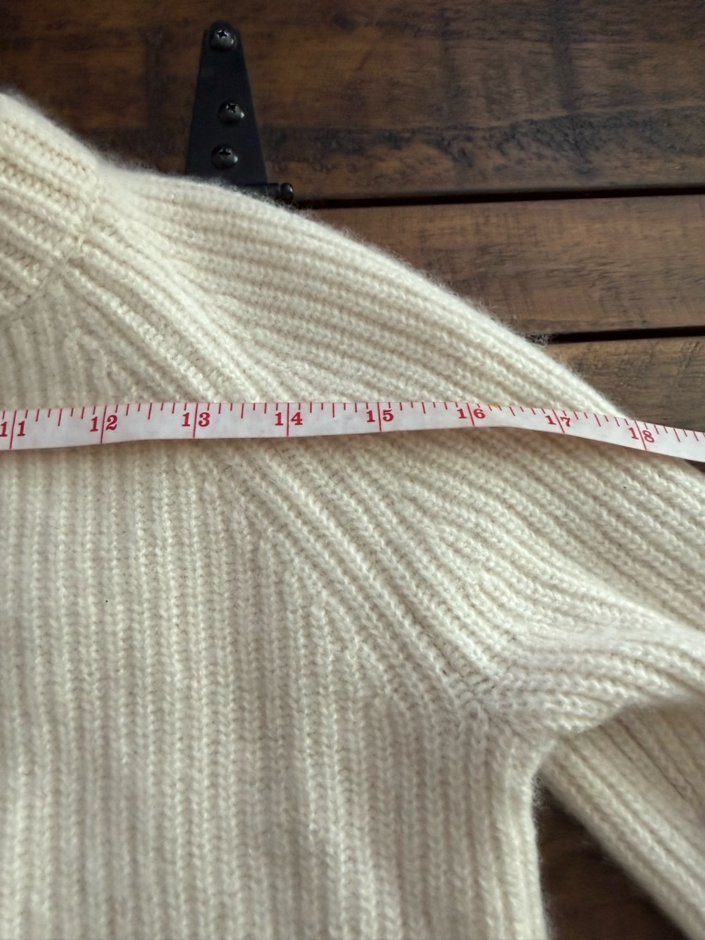 Sz XXS Quince Cream Ribbed 100% Cashmere Crewneck Sweater - Picture 5 of 6